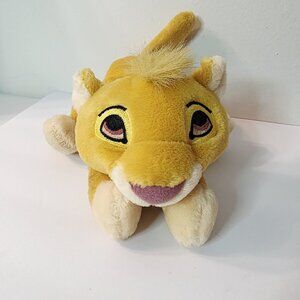 Walt Disney World Simba Cub laying Down Plush Stuffed Animal Toy